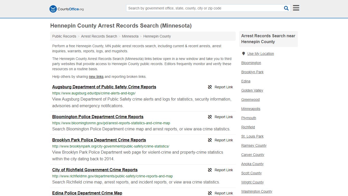 Arrest Records Search - Hennepin County, MN (Arrests & Mugshots)